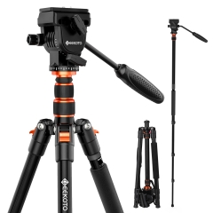 Geekoto AT24Vid 77 inch Aluminum Video Camera Tripod & Monopod for DSLR Camera Video Camcorders