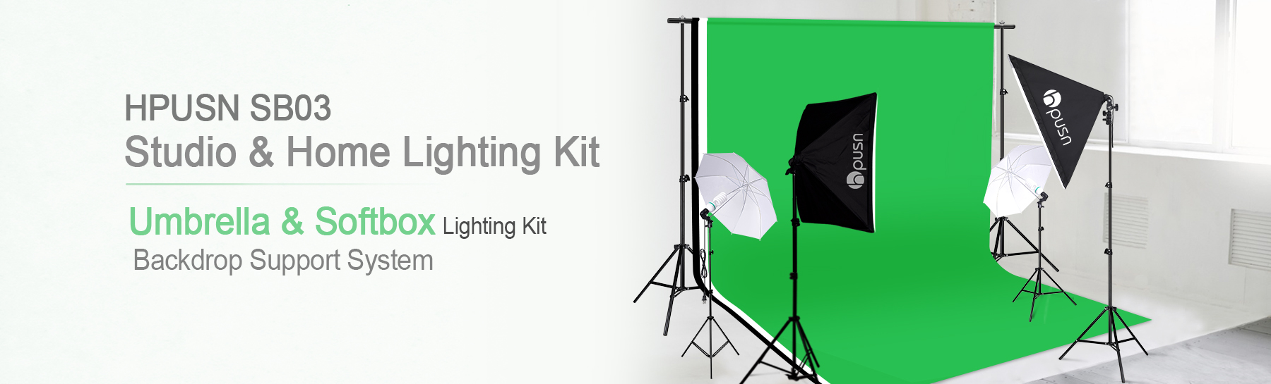 Hpusn SB03 Softbox Lighting Kit